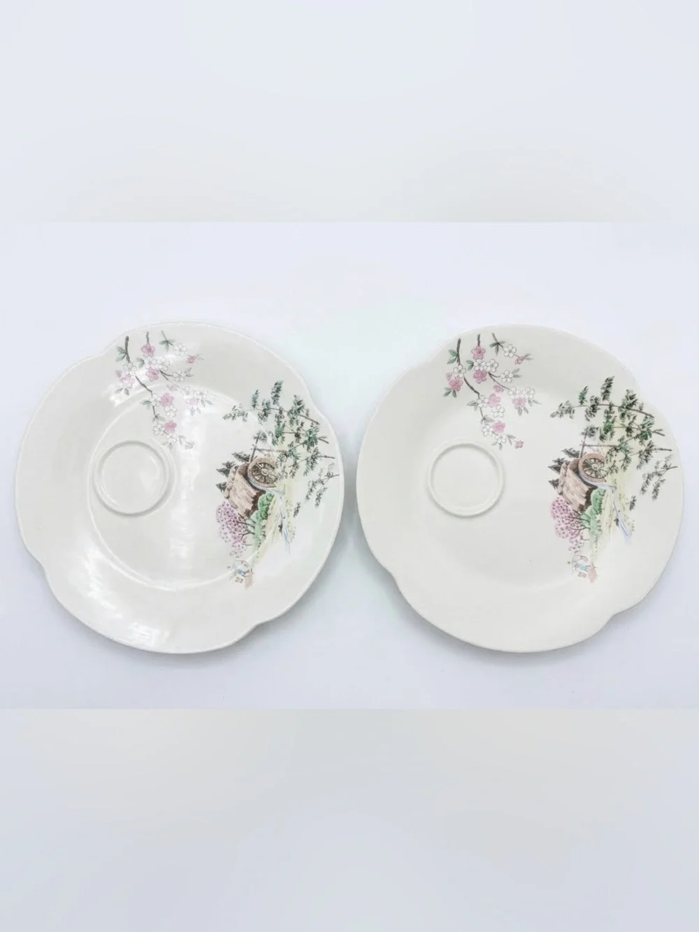 Vtg Meito China Tea & Toast Snack Plates - Set of 2 (Preloaded with Character!)